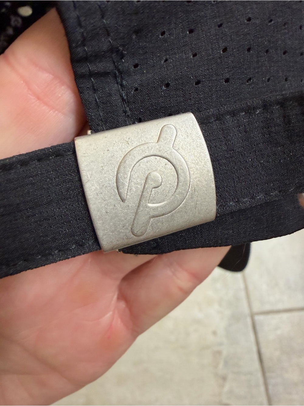 Peloton Black Cap with White Embroidered Logo - Picture 5 of 5
